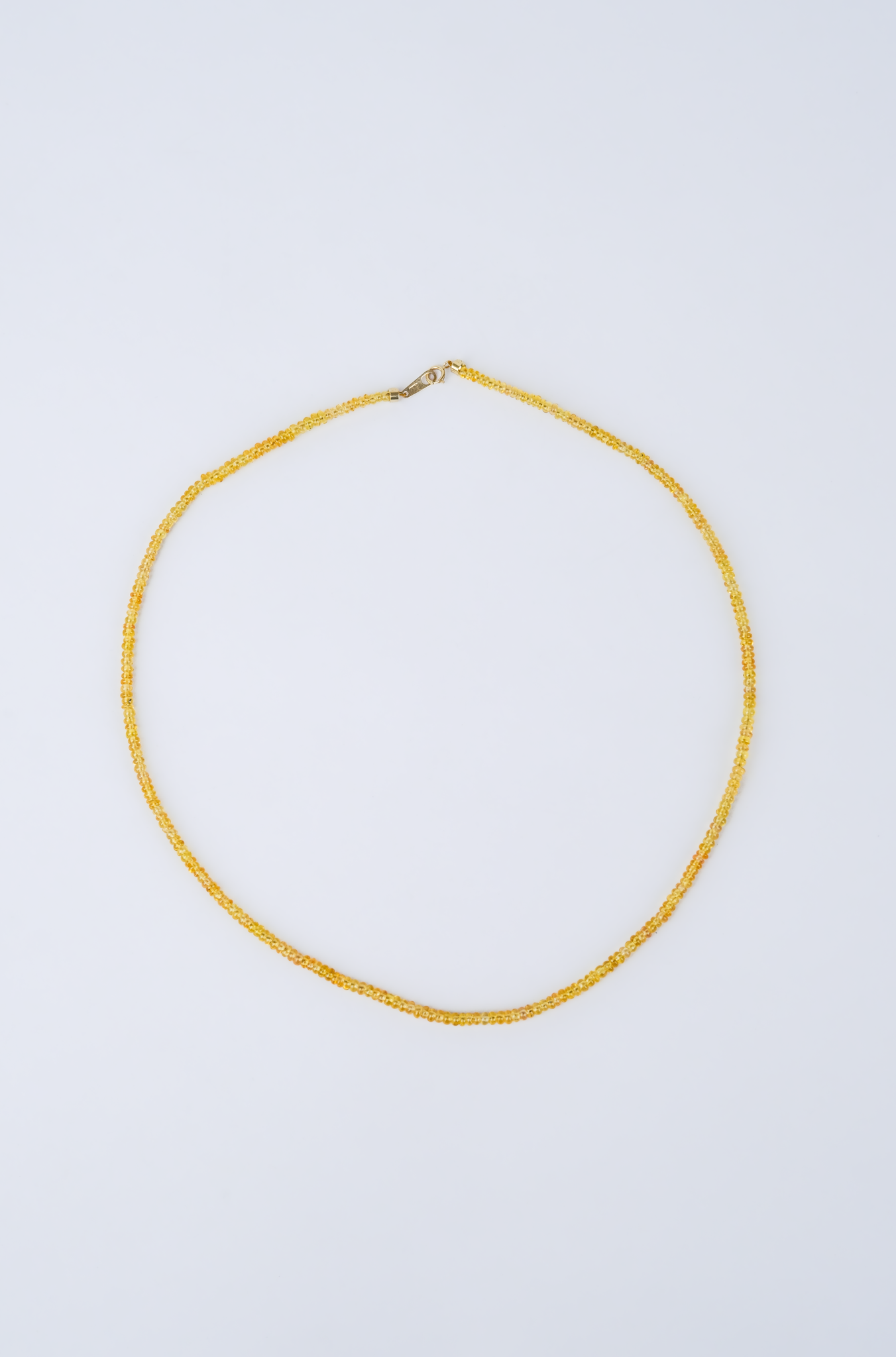 Yellow Sapphire Beaded Necklace