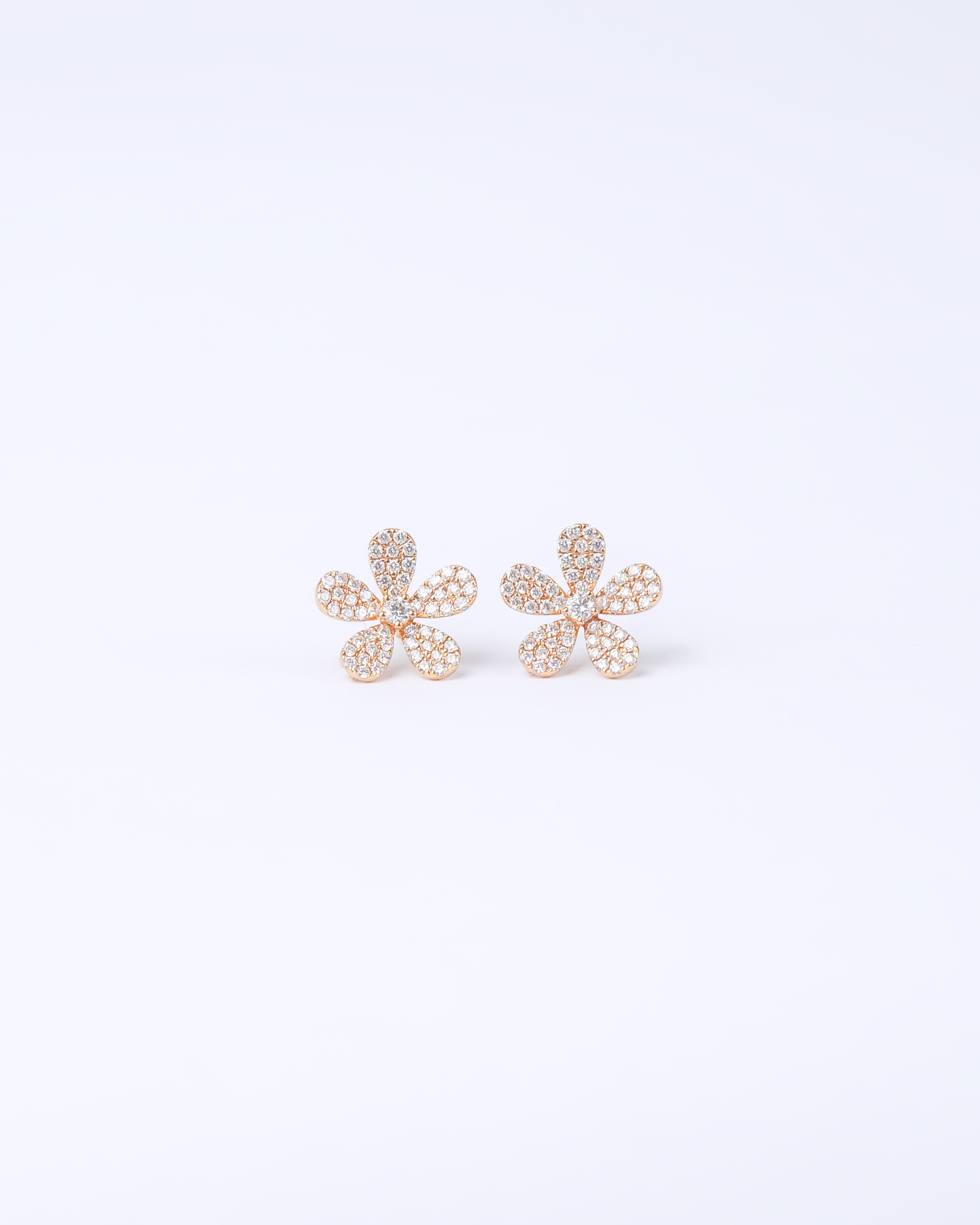 Pave Flower Studs