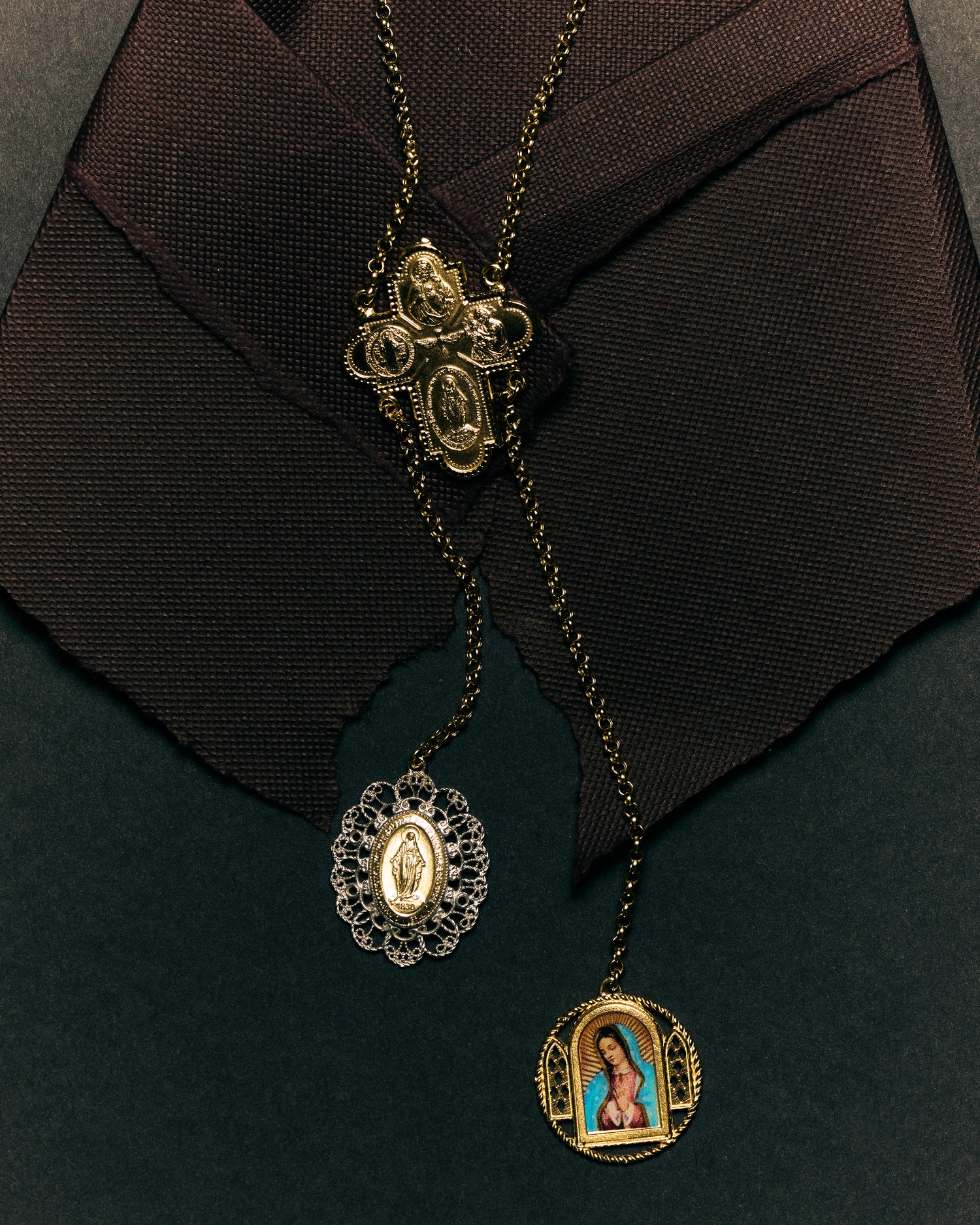 Tri-Medal Necklace