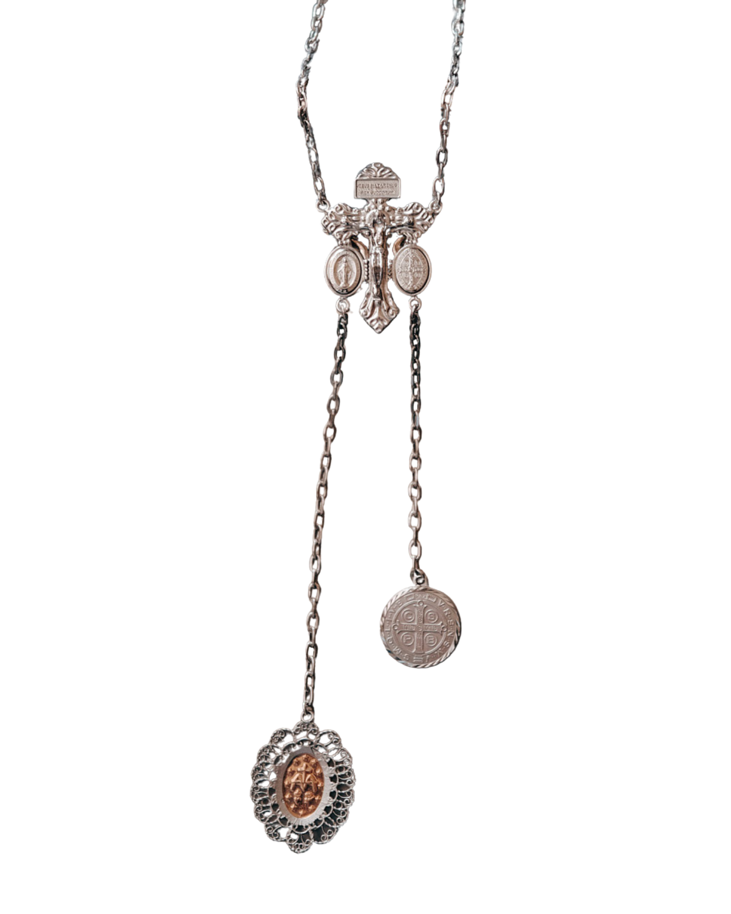 Tri-medal Necklace