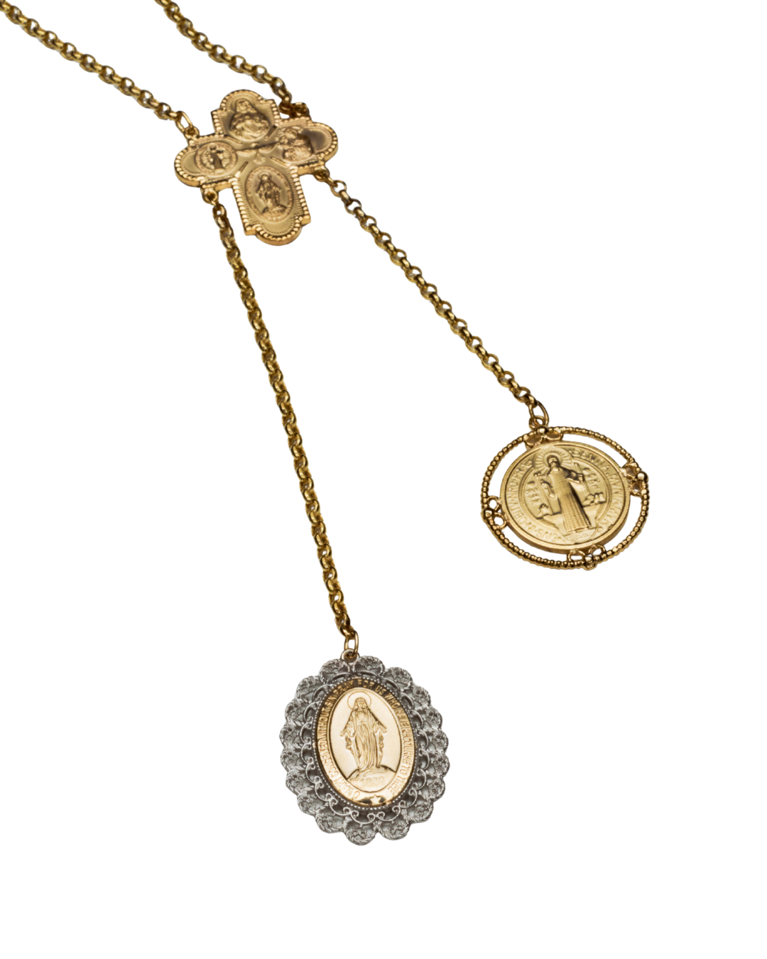 Tri-medal Necklace