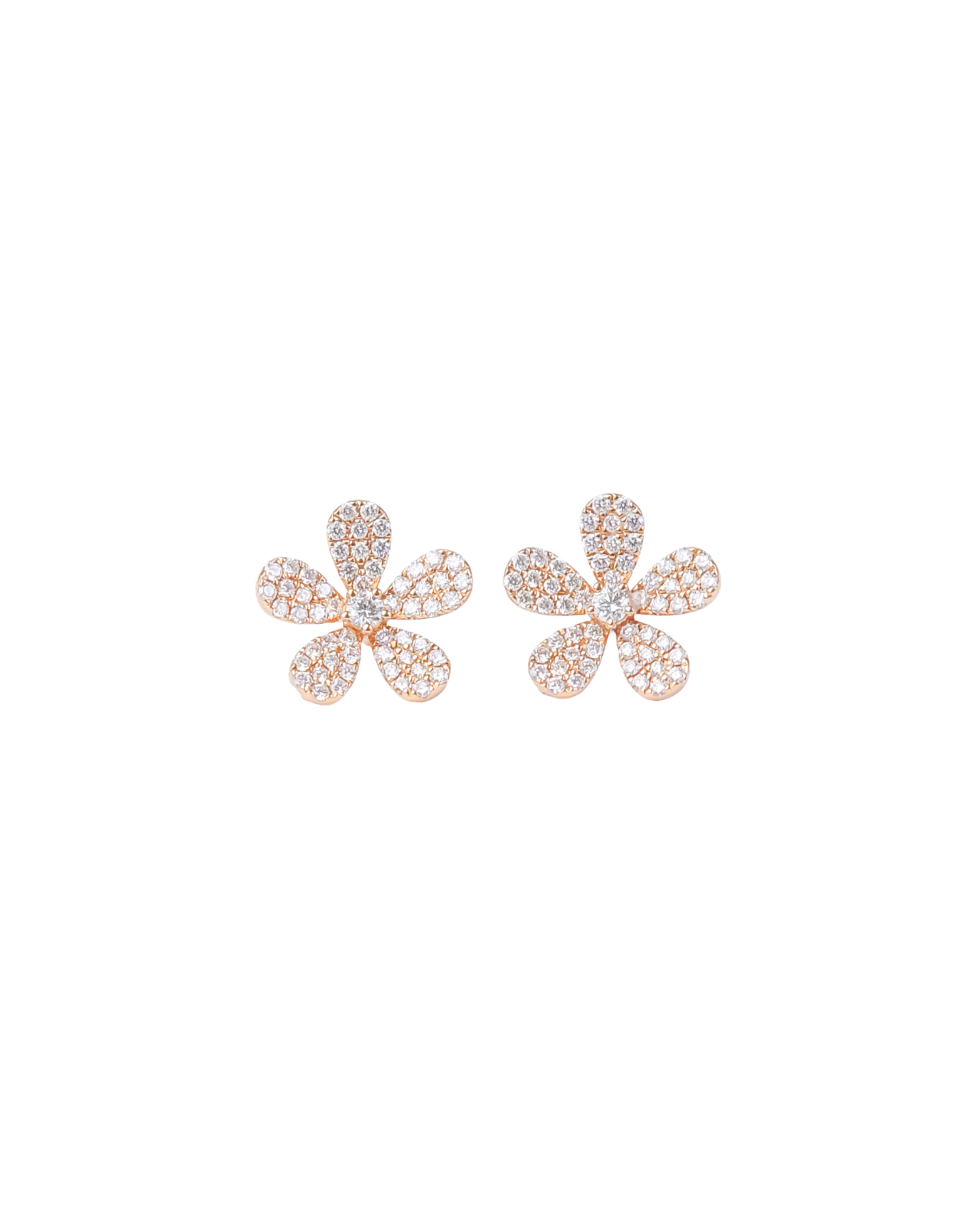 Pave Flower Studs