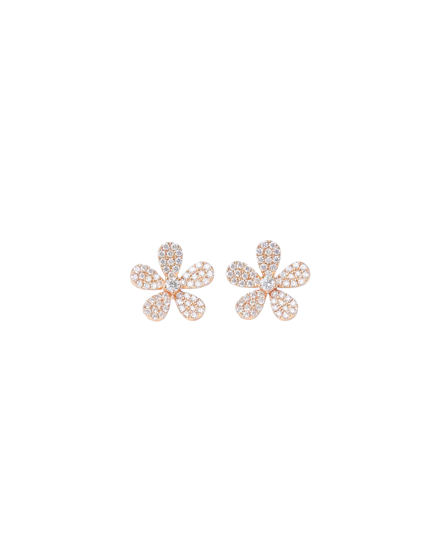 Mini Pave Flower Studs