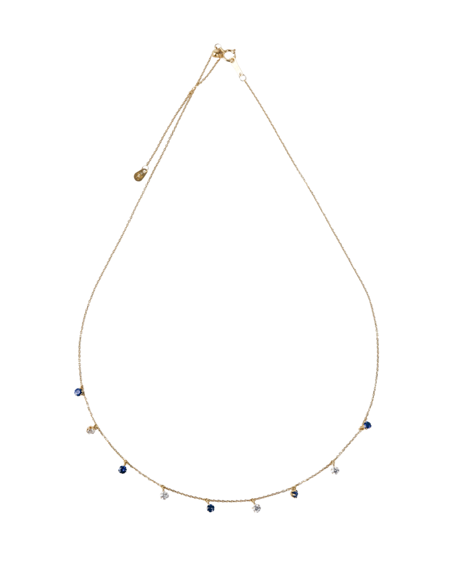 Blue Sapphire Charm Necklace