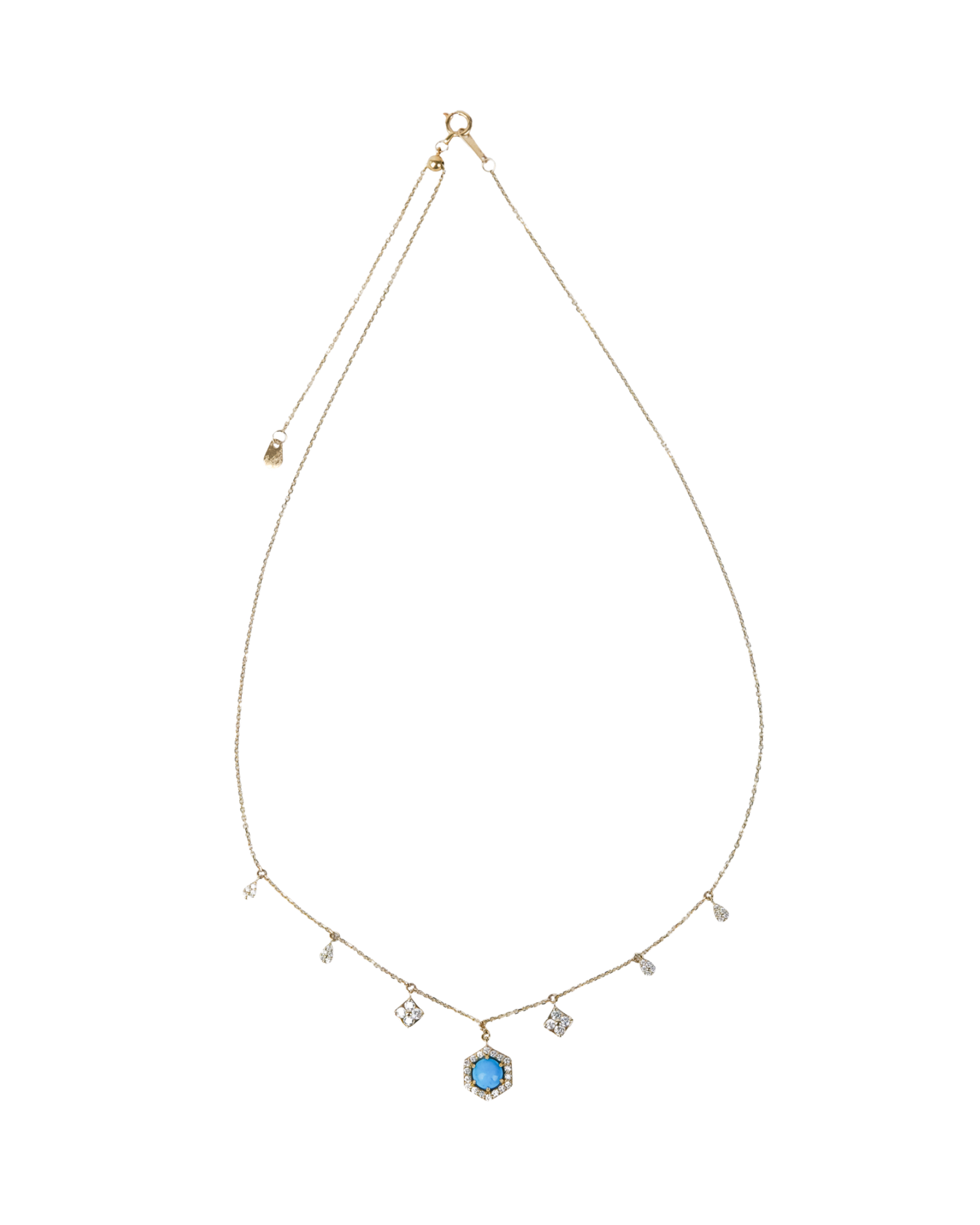 Turquoise charm necklace