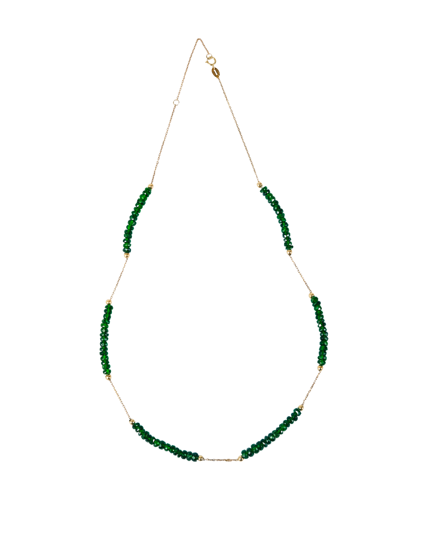 Green Emerald Beaded Necklace