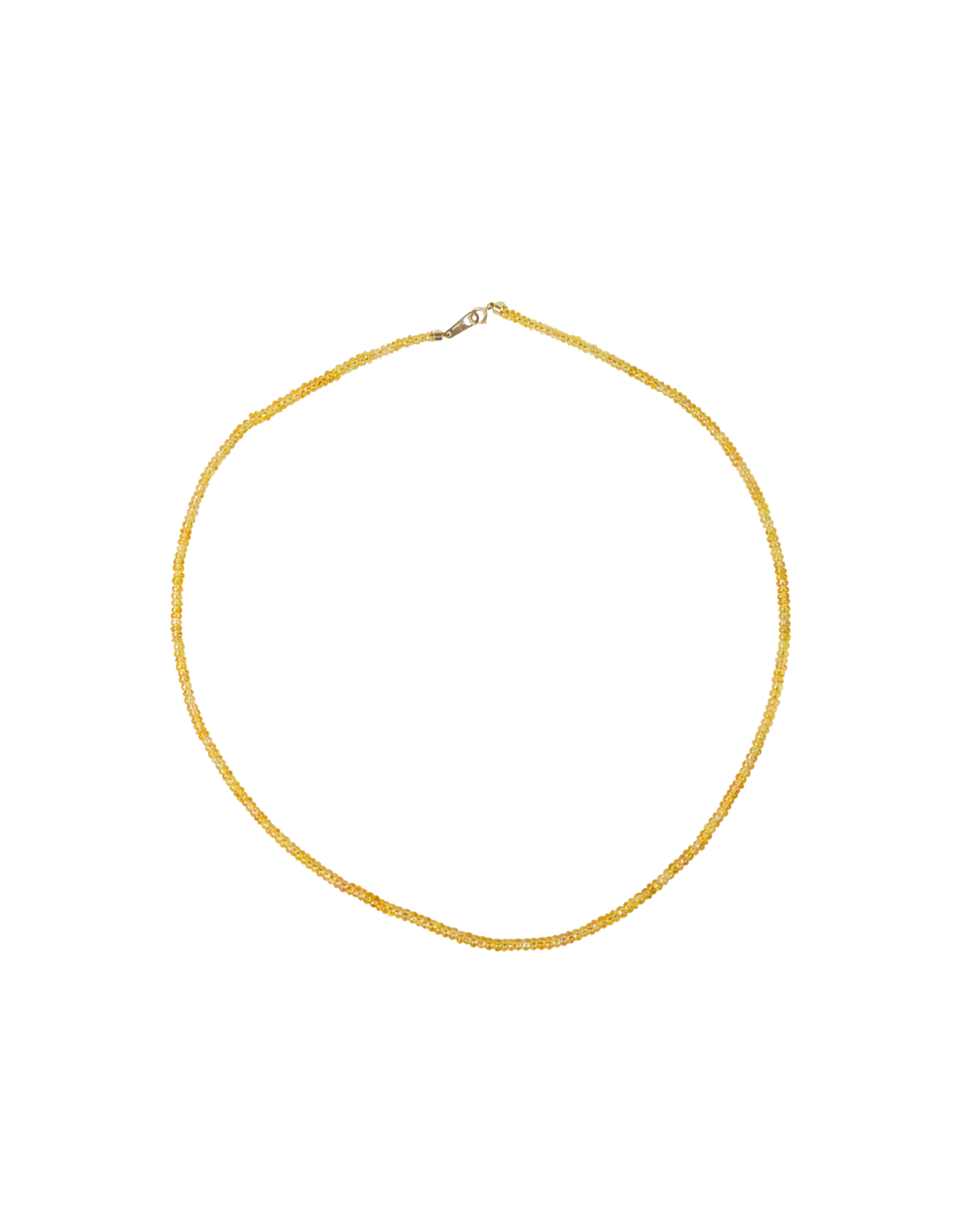 Yellow Sapphire Beaded Necklace