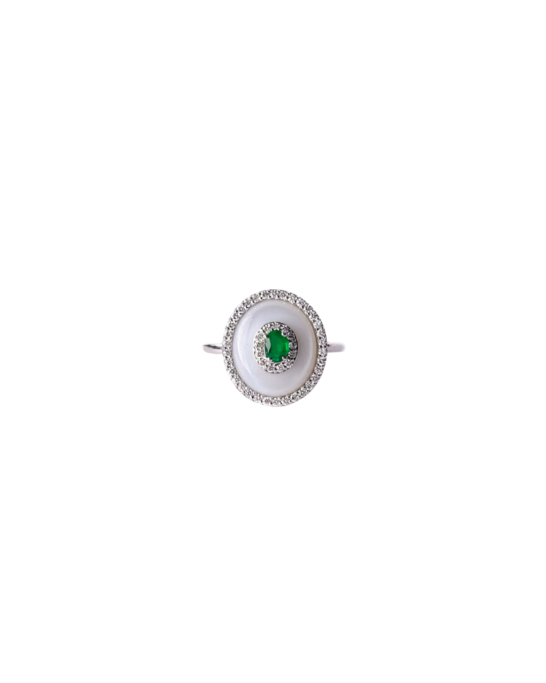 Green Emerald Oval Ring