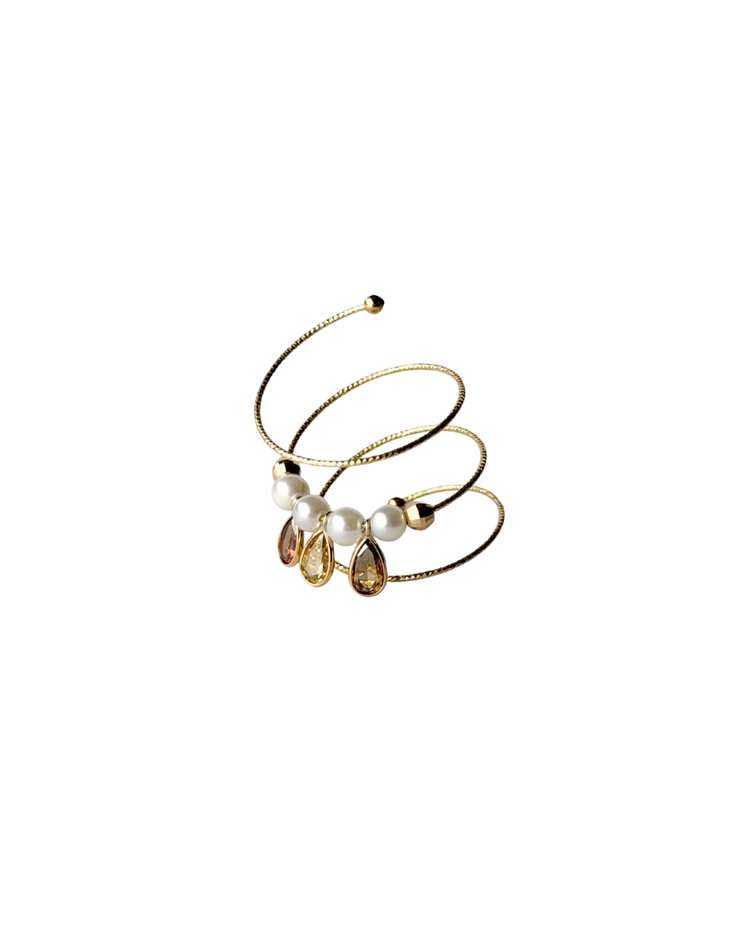 Sapphire & Pearl Slinky Ring