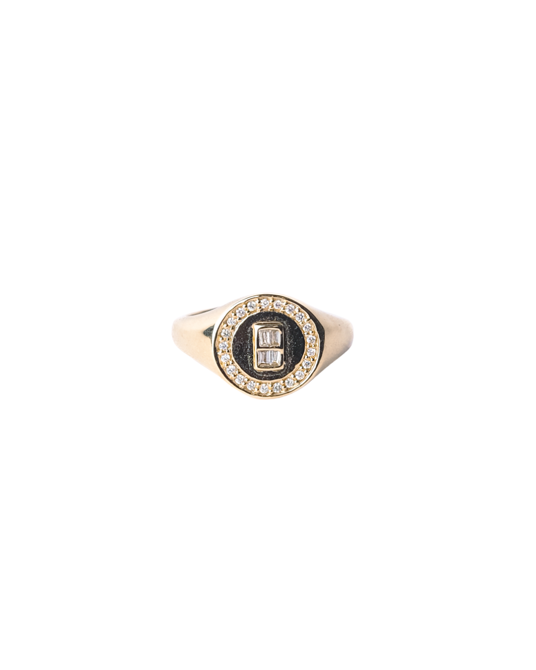 Signet Ring with Baguette Diamonds