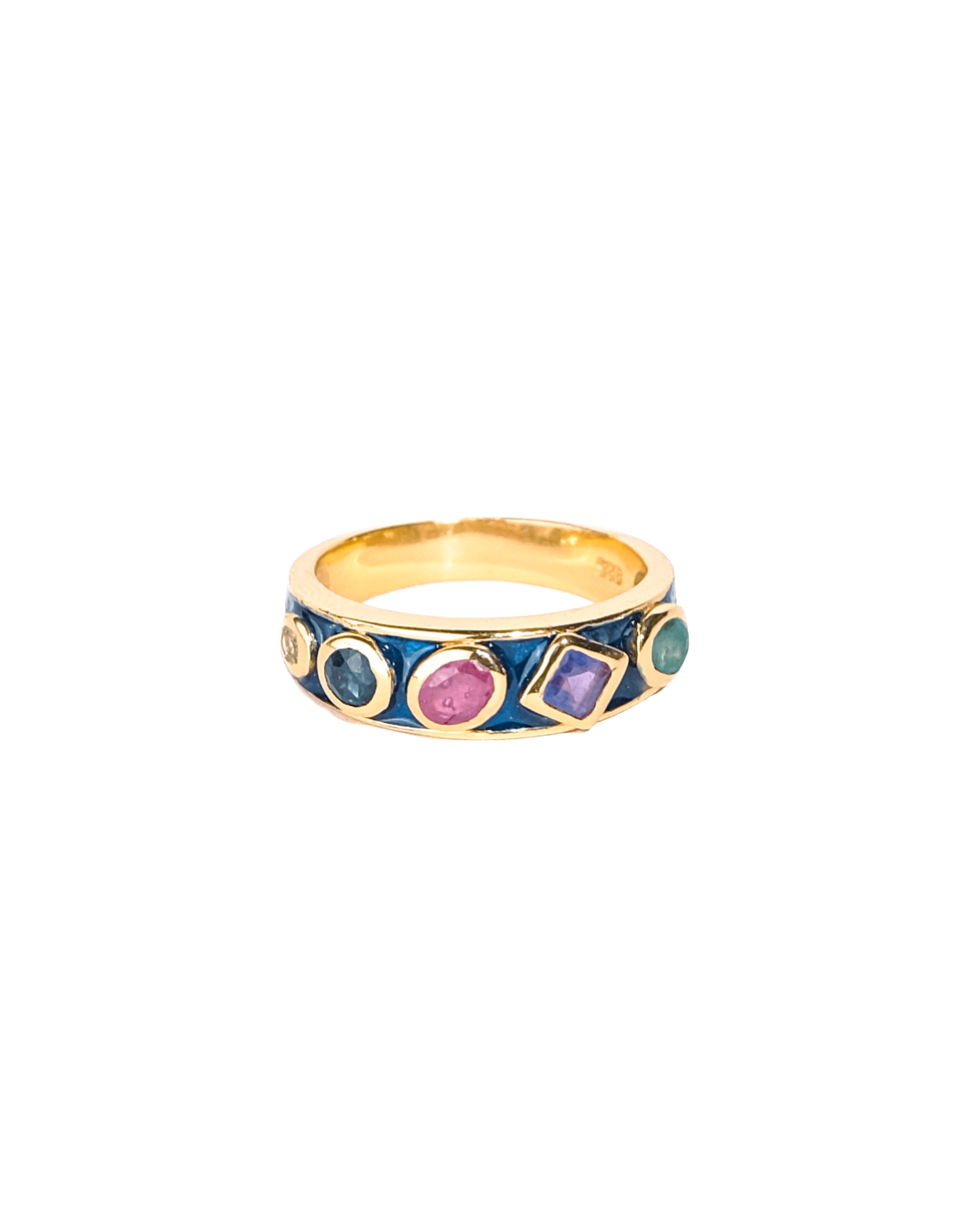 Multi-stone Enamel Ring