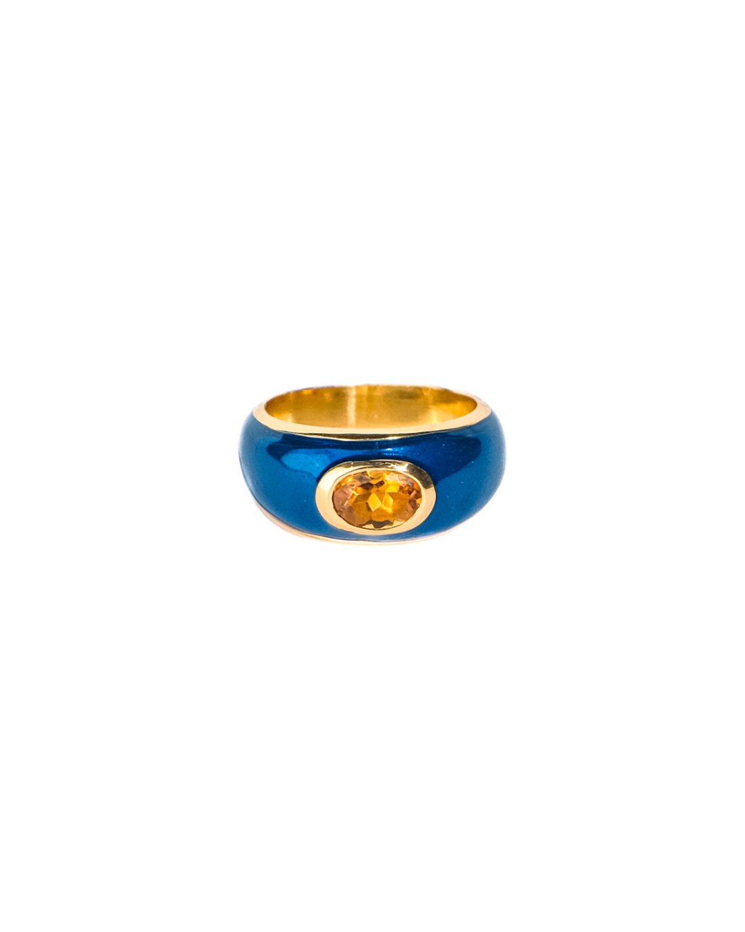 Blue Enamel Ring