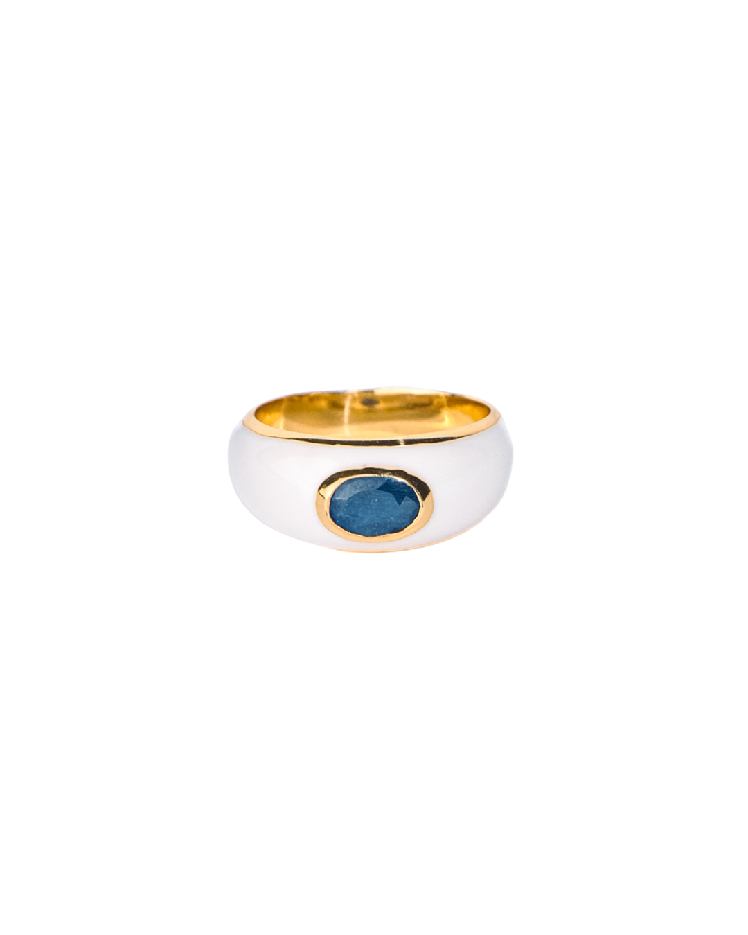 White Enamel Ring