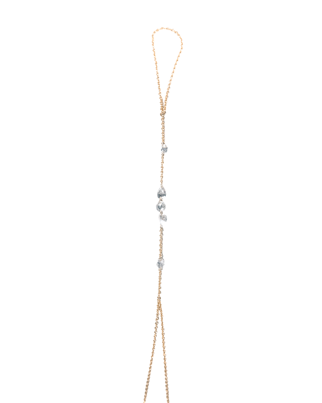 Pear & Round Diamond Hand Chain