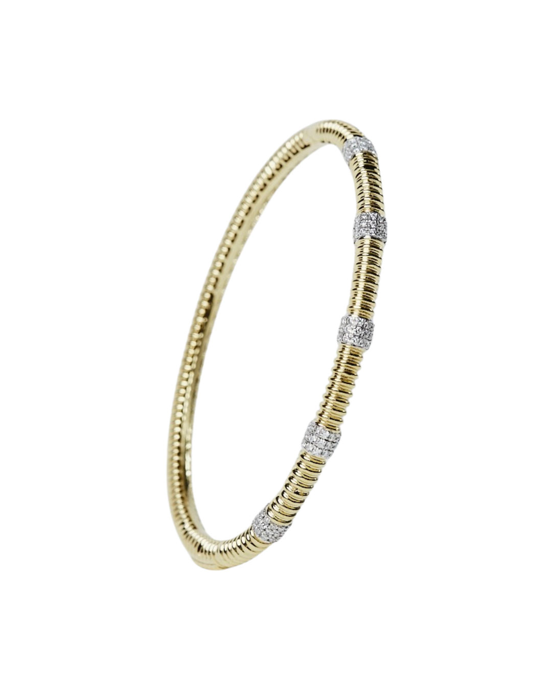 Rhythmic diamond bangle