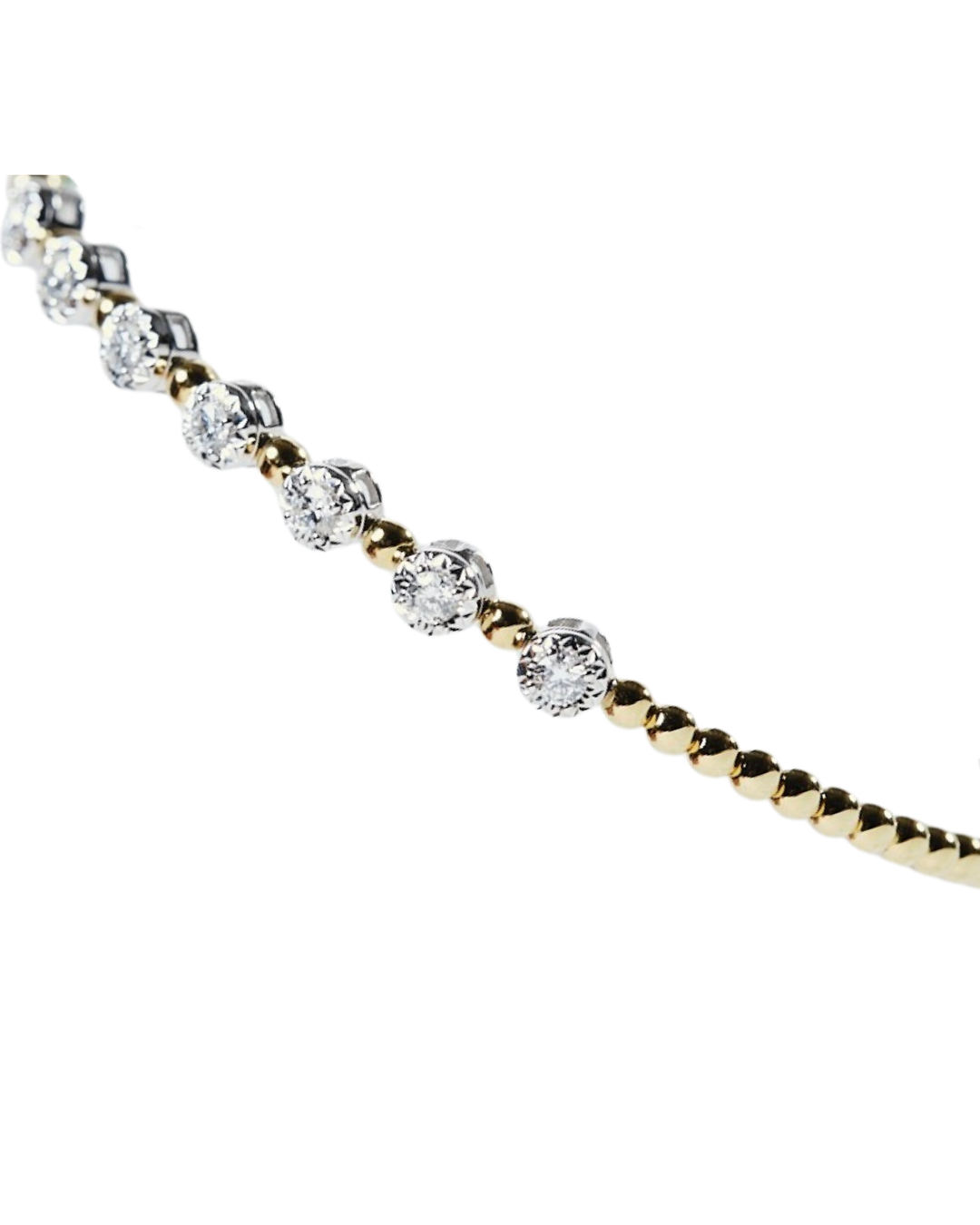 Seven stone gold bangle